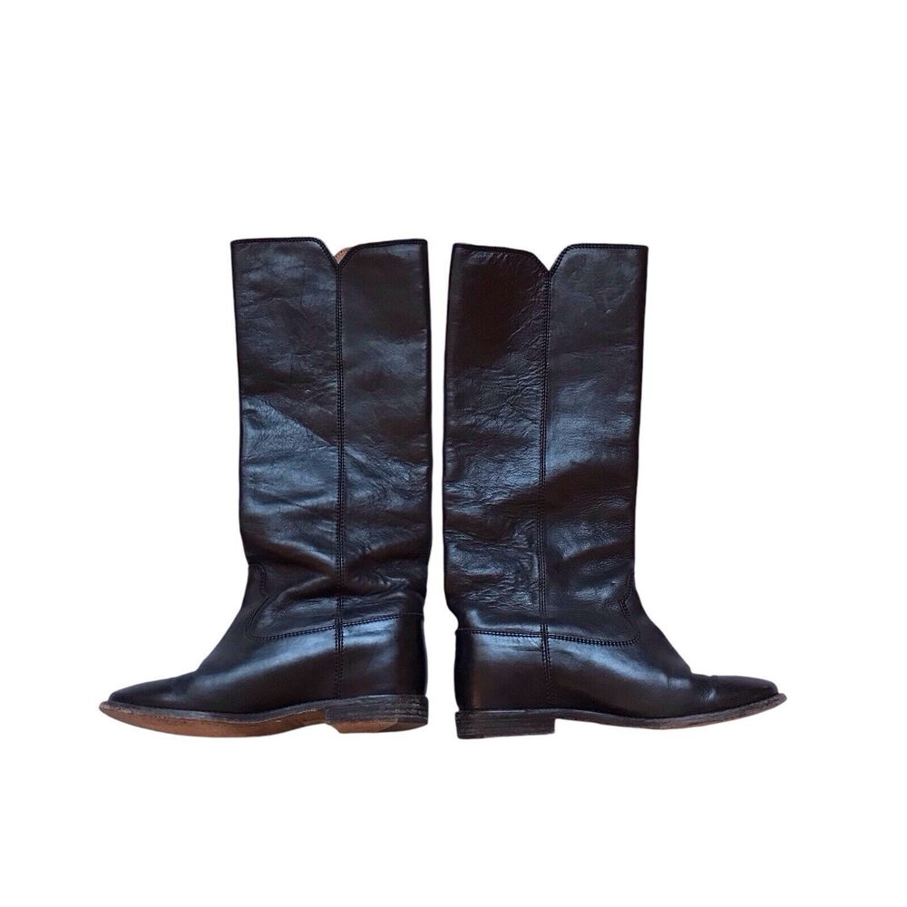 Isabel Marant Chess Concealed Wedge Leather Boots Black - Picture 5 of 12